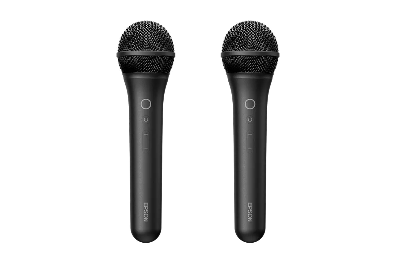 Epson Kabelloses Karaoke-Mikrofonpaar ELPKM01 – Kristallklare Vocals, Sechs Klangmodi, Bis Zu 15 Stunden Ununterbrochene Spielzeit - Kompatibel Lifestudio Smart-Projektoren - Bild 3