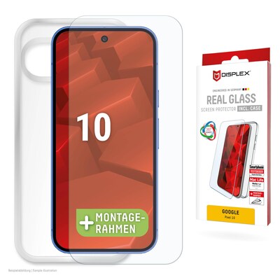 Displex  Real Glass + Case Google Pixel 10 Schutzglas und transparente Hülle | 04028778126667