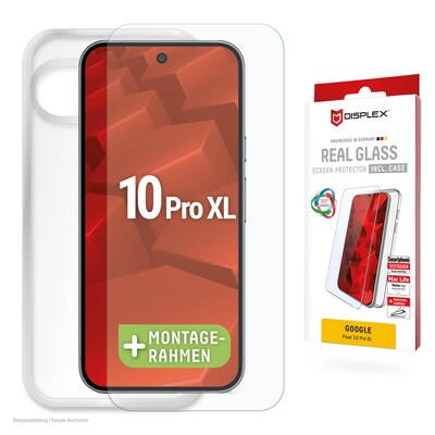 Displex  Real Glass + Case Google Pixel 10 Pro XL Schutzglas und transparente Hülle | 04028778126582