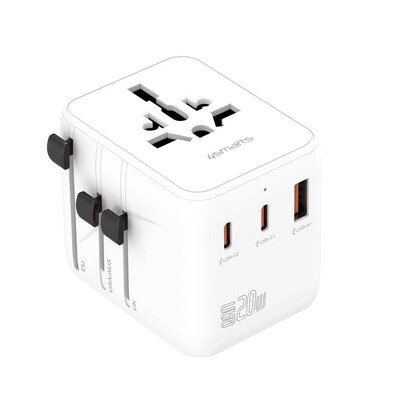 Image of 4smarts Weltreiseadapter Nomad 20W 2C+1A, weiß