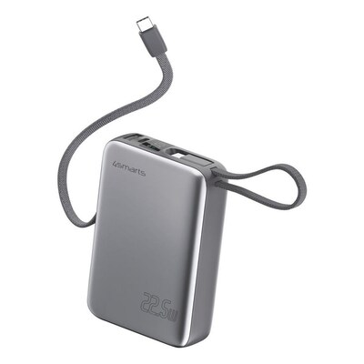 Image of 4smarts Powerbank Pocket Dual Cord 20000mAh 225W, spacegrau