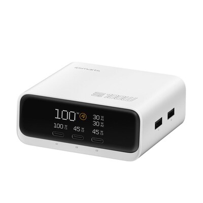 Image of 4smarts Desk Charger GaN Screen 100W 3C+2A, weiß