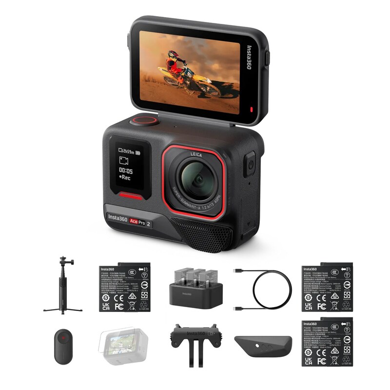 240 x günstig Kaufen-Insta360 Ace Pro 2 Creator Bundle. Insta360 Ace Pro 2 Creator Bundle <![CDATA[• Actioncam in Schwarz • FreeFrame Video, PureVideo, Zeitlupe, Starlapse, Zeitraffer • Aufnahme bis zu 240 FPS • micro SDXC Kartenleser • Foto, HDR-Foto, Intervallfoto, Fotoseri