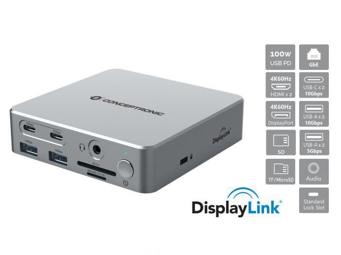 Conceptronic DONN25G im Review: DisplayLink für mehrere Monitore