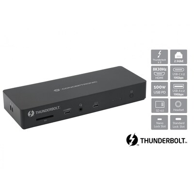 Conceptronic  DONN30B 13-in-1 Thunderbolt 4 Dockingstation | 04015867240748