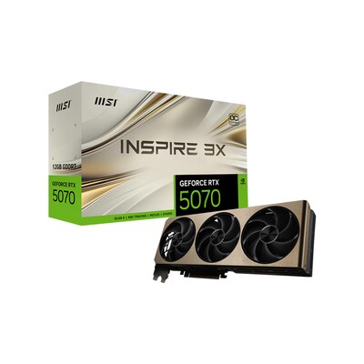 MSI  GeForce RTX 5070 INSPIRE 3X OC 12GB GDDR7 Grafikkarte, DP/HDMI | 04711377308151