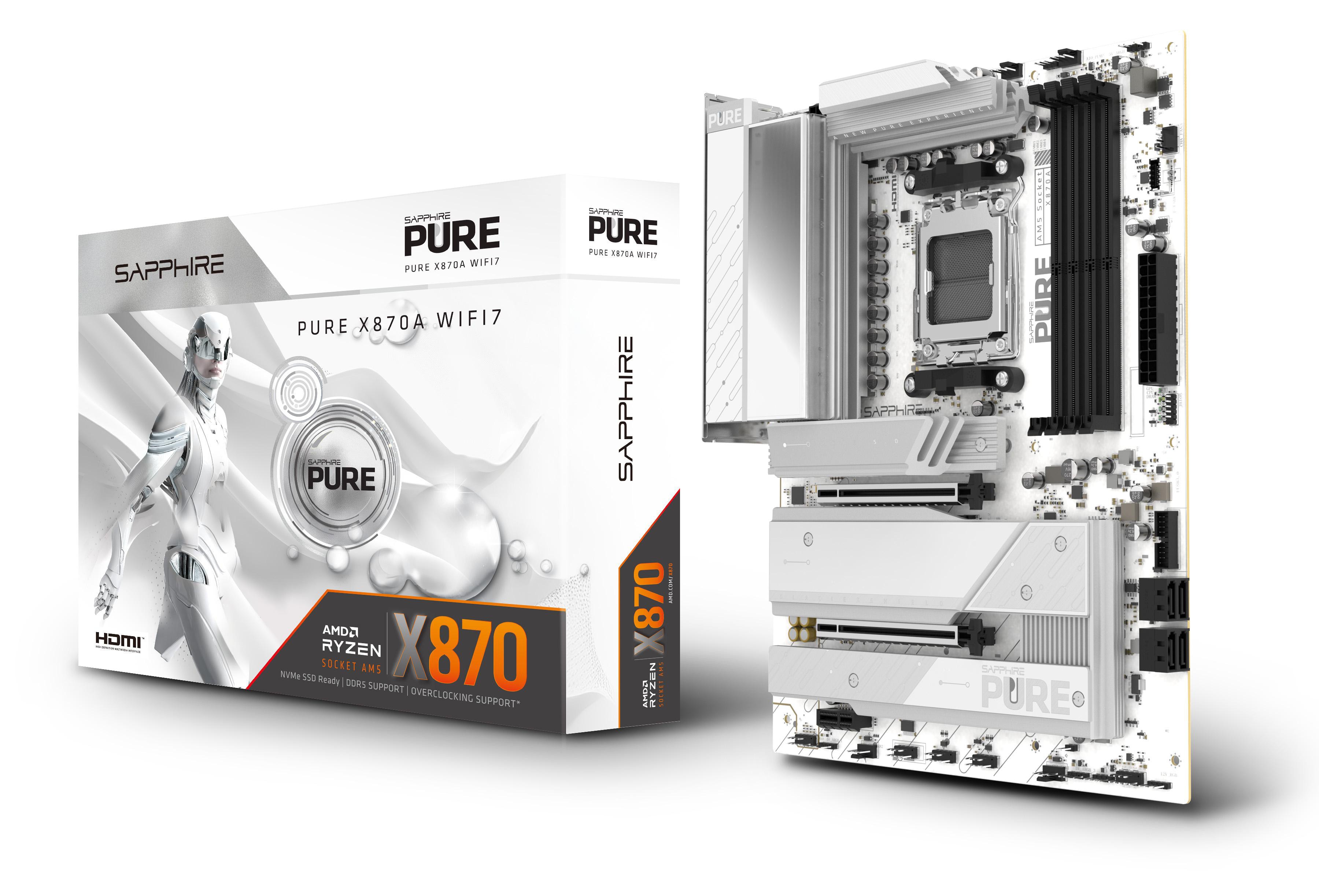 SAPPHIRE PURE X870A WIFI7 ATX Mainboard - Sockel AM5