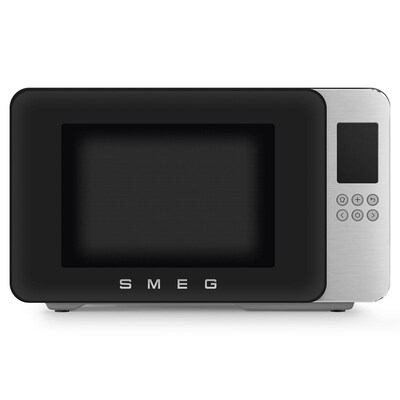 SMEG MOC01BLMEU Kombi-Tisch-Mikrowelle + Grill Schwarz-Matt-Aluminium 900 W