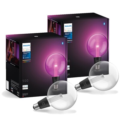 Philips Hue | Globe (G125) - Smarte Lampe E27 | 2er Set