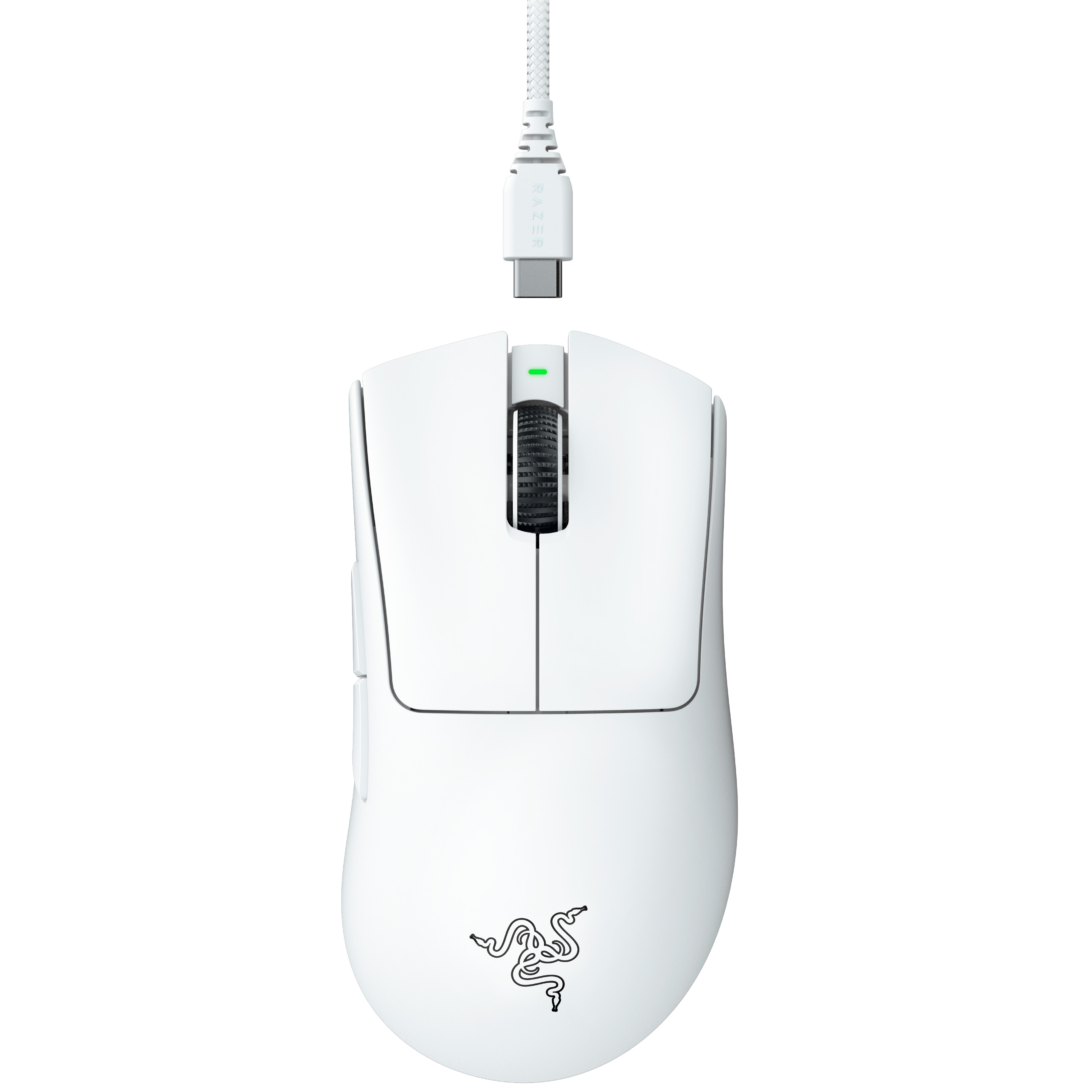 RAZER DeathAdder V3 Pro Gaming-Maus Weiß kabelgebunden / kabellos (Funk) für Rechtshänder