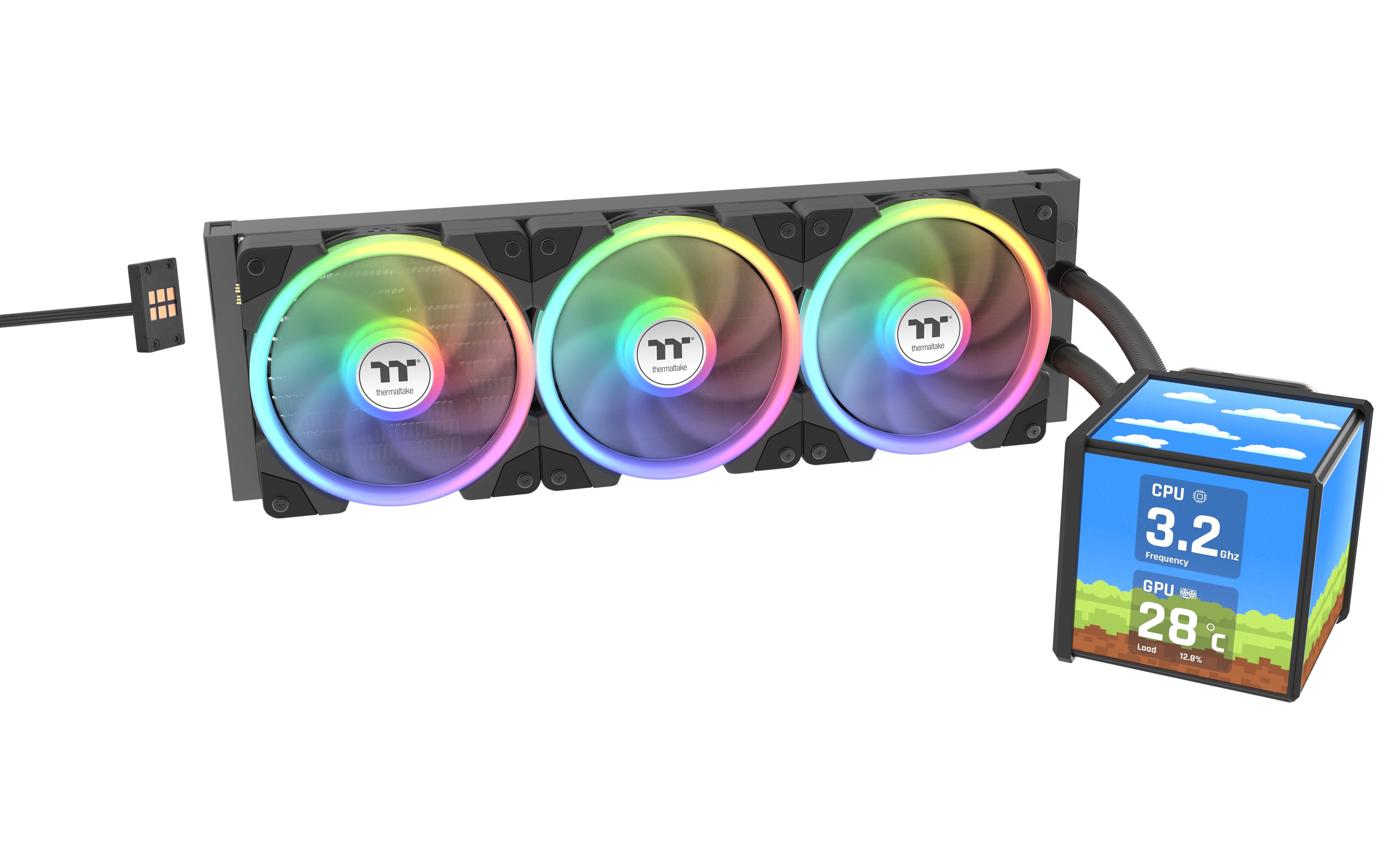 THERMALTAKE MINECUBE 360 Ultra All-In-One Liquid Cooler System ARGB Fan Schwarz
