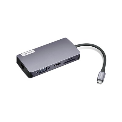 Lenovo  150 USB-C Travel Dock, HDMI, VGA, 3x USB-A, 1x SD-Card, Ethernet, 100W PD | 00195892091325