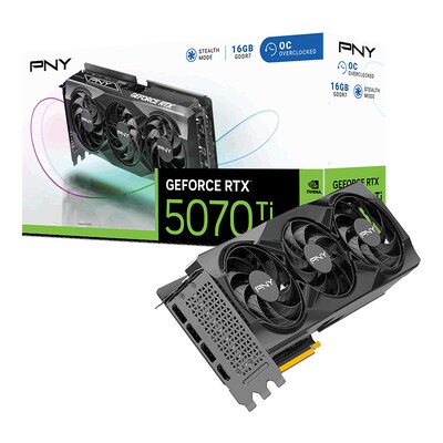 Pny  GeForce RTX 5070 TI Triple FAN Overclocked 16GB Grafikkarte 3xDP/HDMI | 00751492794594
