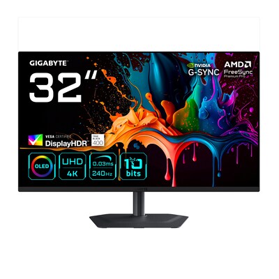 Gigabyte  MO32U2 31.5 Zoll 4K (UHD) QD-OLED Gaming Monitor 16:9 DP/HDMI/USB-C 240 Hz | 04719331871918