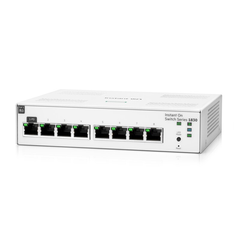 HPE Aruba Instant On 1830 8G Smart Managed Switch - 8-Port Non-PoE