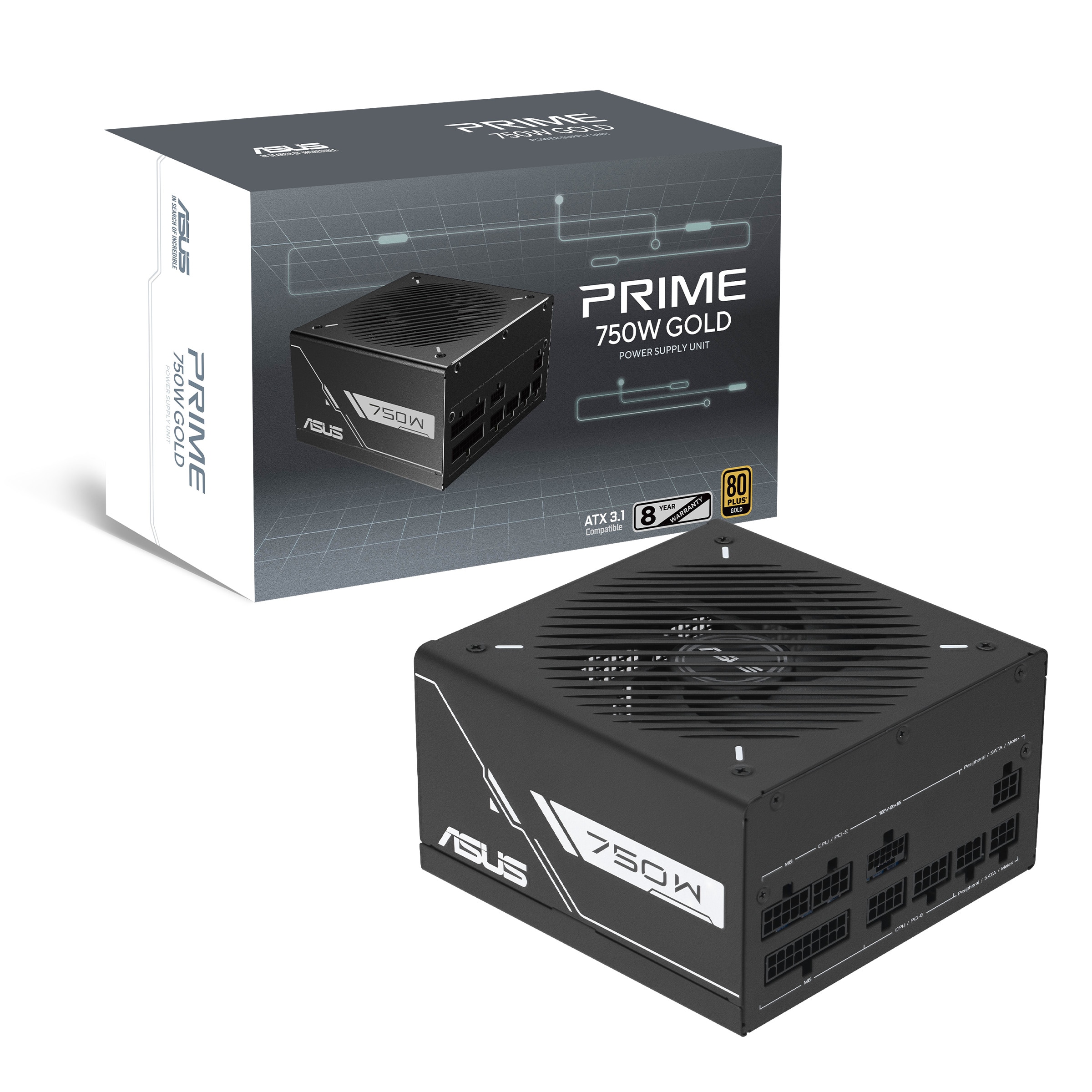 ASUS PRIME-750G-BLACK 80+Gold 7500W ATX3.1 Netzteil
