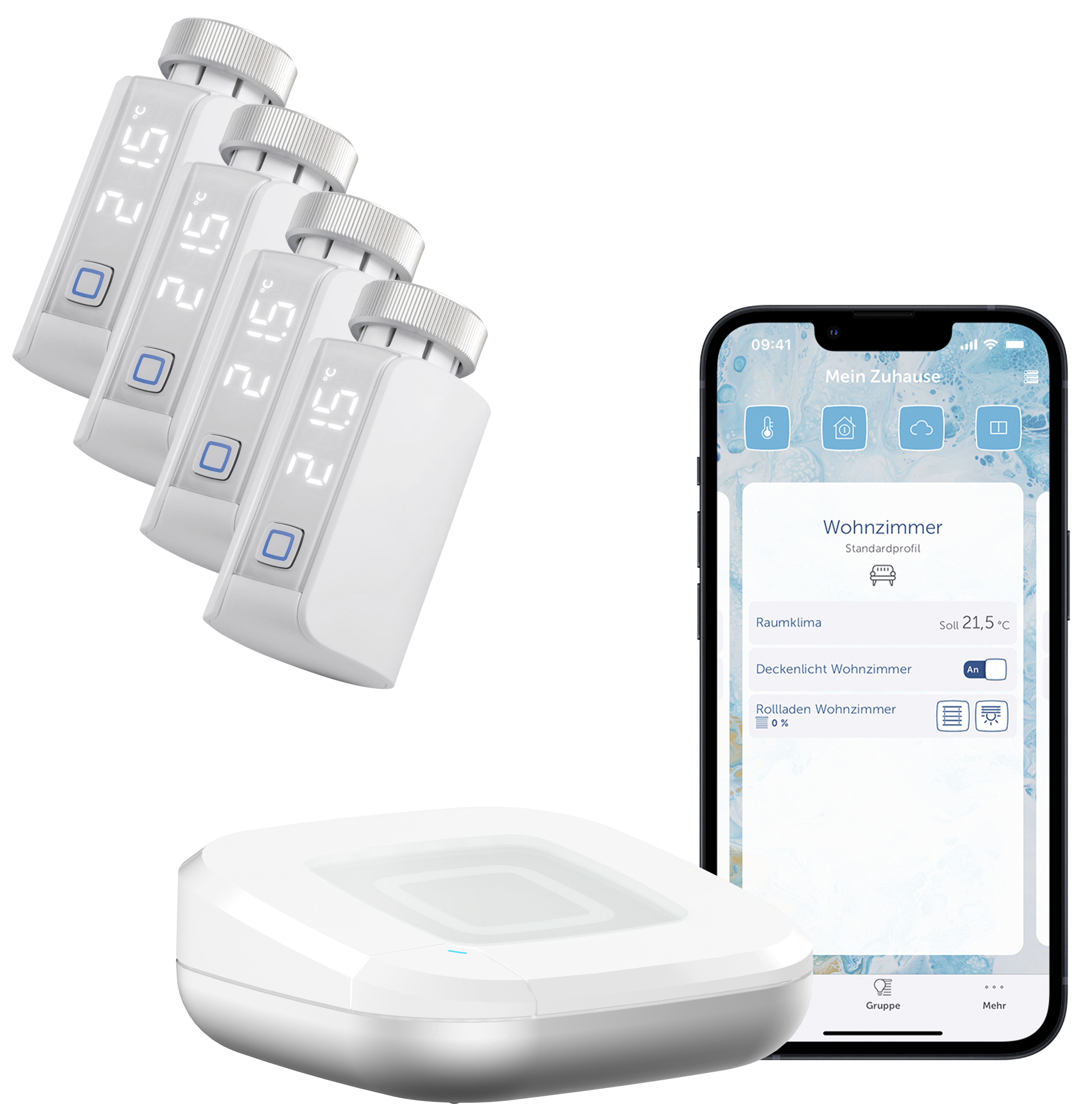 Homematic IP Starter Set Smarte Heizung Premium • 4xThermostat Evo • Access Point 2