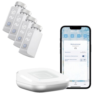 Image of Homematic IP Starter Set Smarte Heizung Premium • 4xThermostat Evo • Access Point 2