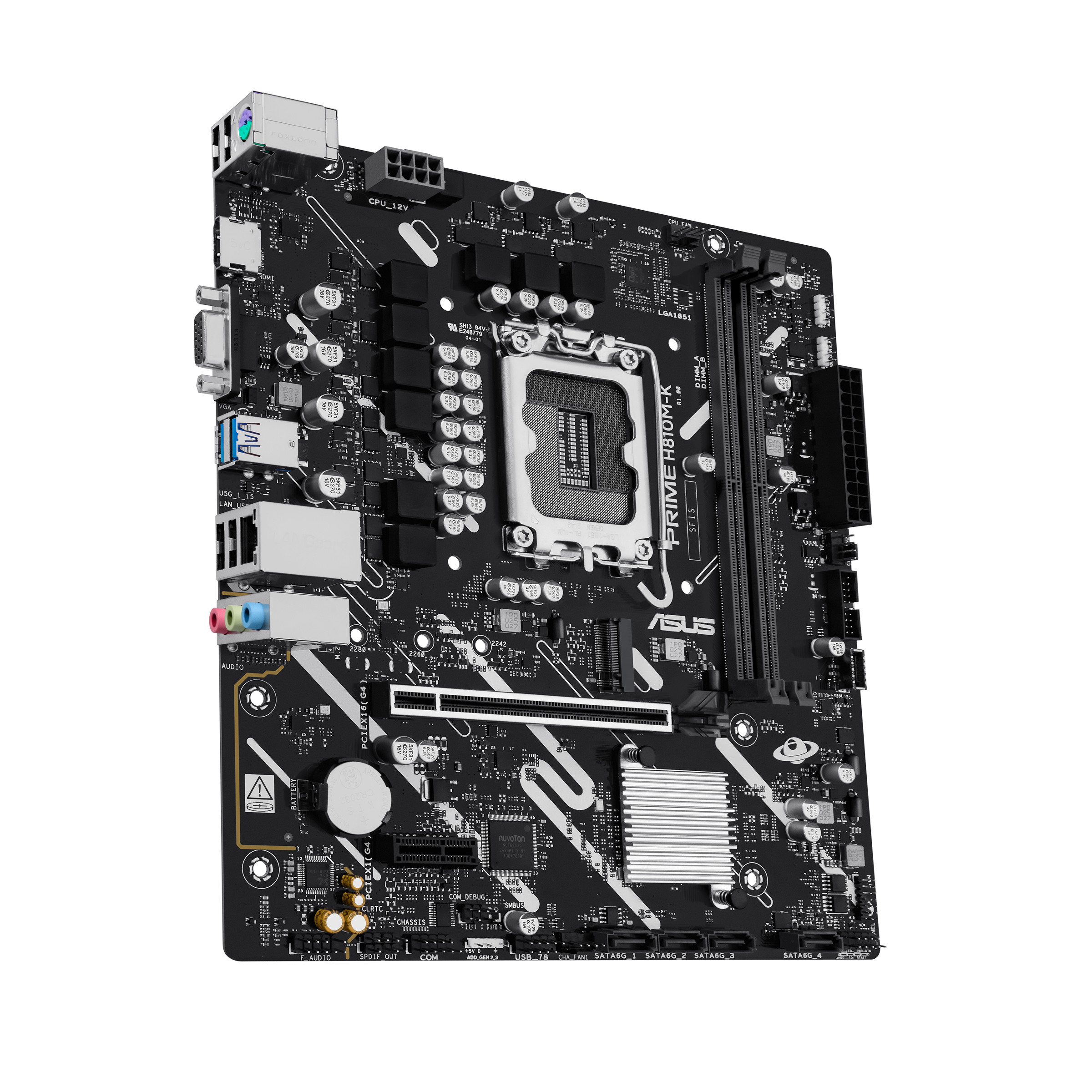 Asus Motherboard Prime H810m-K Intel H810 Lga1851 Ddr5 Micro-Atx Kein Wifi Rgb - Image 4