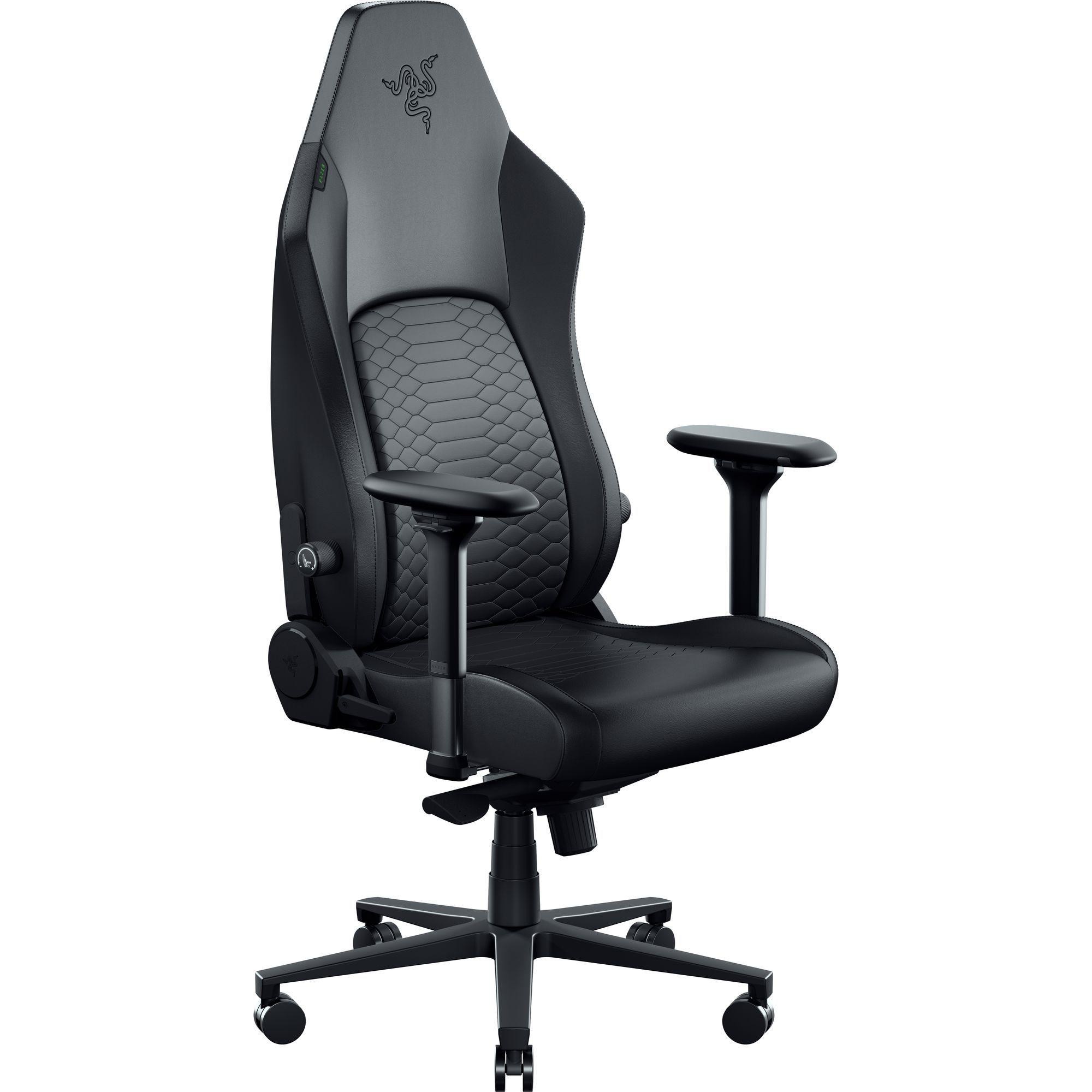 Razer ISKUR V2 NewGen Schwarz Gaming-Stuhl mit atmungsaktivem Komfort, Razer HyperFlex™ Lordosenstütze