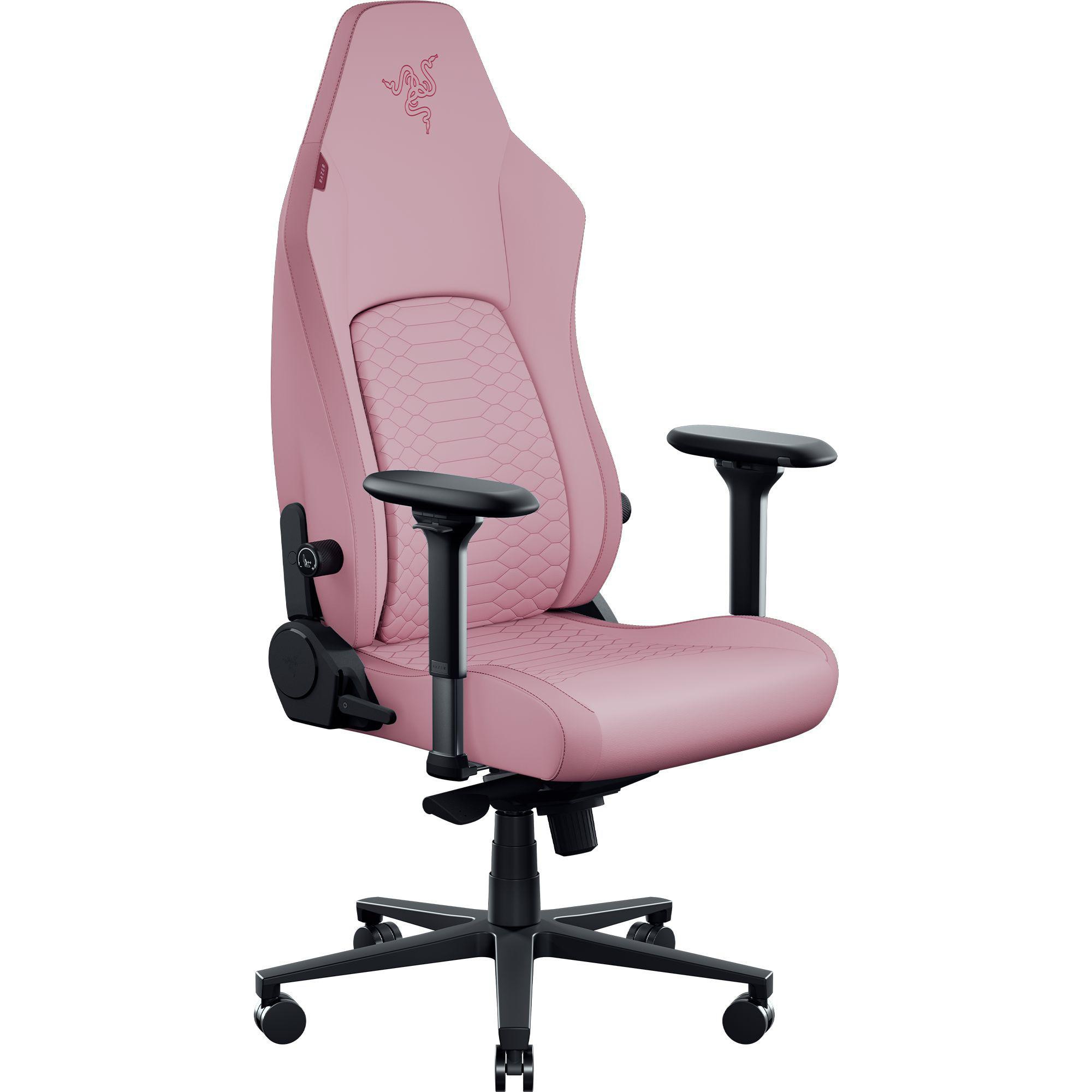 Razer ISKUR V2 NewGen Quartz/-Rosa Gaming-Stuhl mit atmungsaktivem Komfort, Razer HyperFlex™ Lordosenstütze