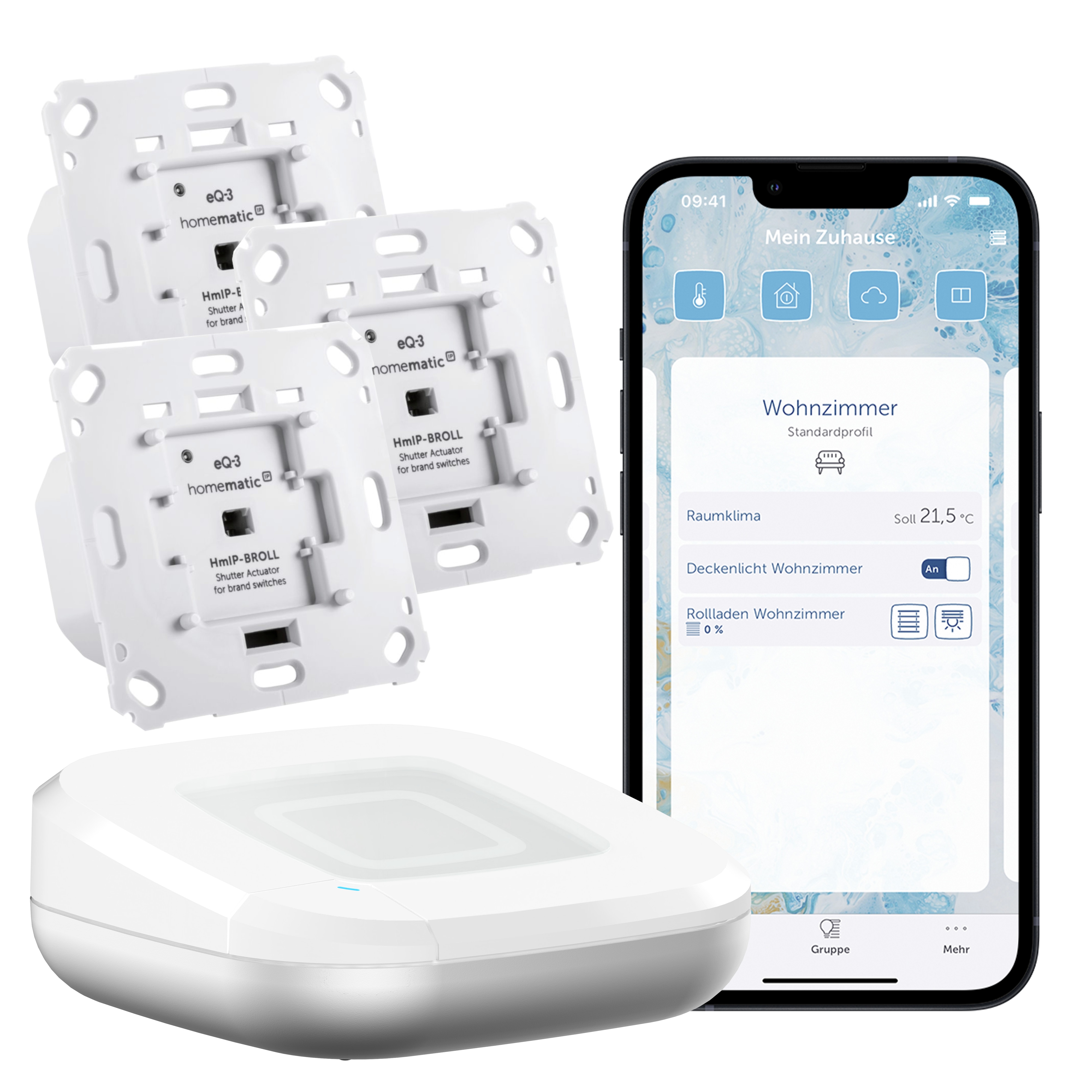 Homematic IP Starter Set Rollladen / Beschattung • 3x Aktor • Access Point 2