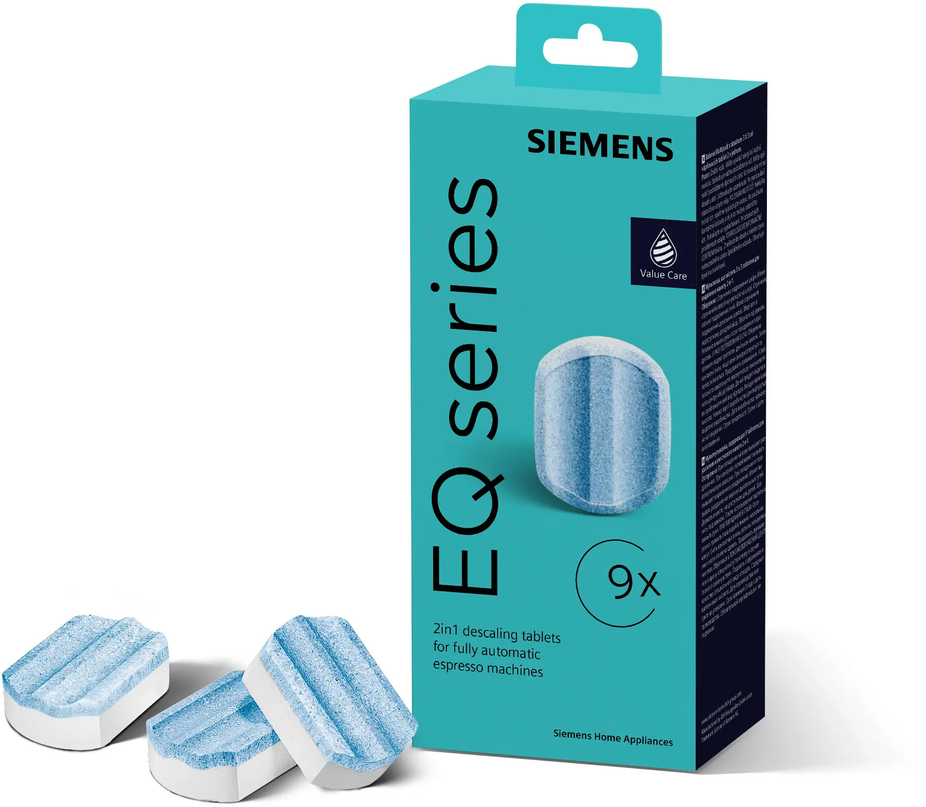 Siemens Multipack TZ80032A, 9 Entkalkungstabletten, schützt vor Korrosion, passend für Kaffeevollautomaten der EQ Reihe, sowie Einbauvollautomaten - Bild 6