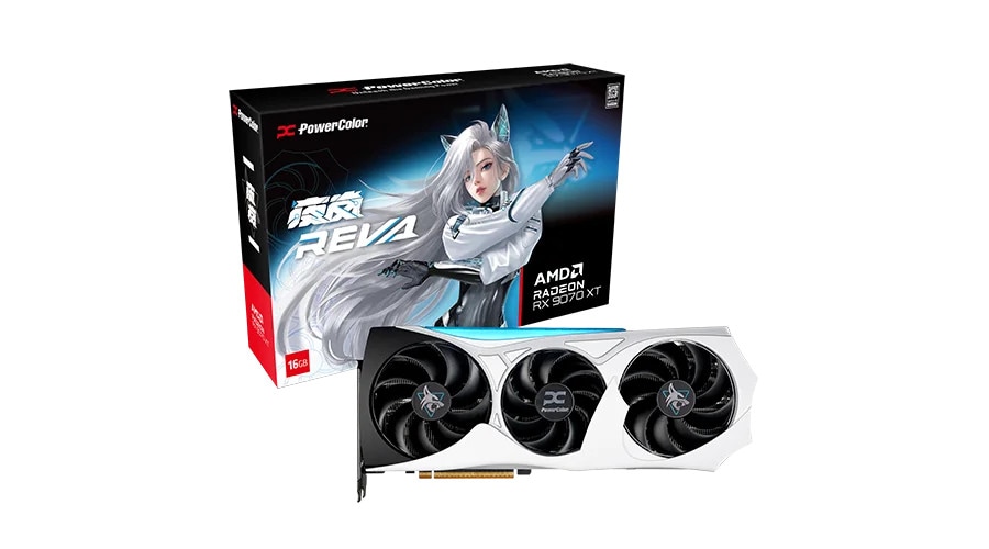 POWERCOLOR AMD Radeon RX 9070 XT Hellhound Reva 16GB GDDR6 Grafikkarte HDMI/3xDP