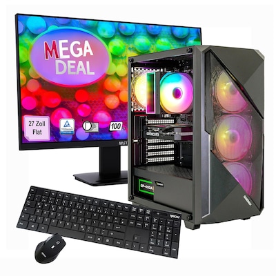 HYRICAN  GAMEMAX MegaDeal Striker SET2714 7812 i7 14700F 16GB/1TB SSD RTX 5060 Ti Win11 + MSI PRO MP273A Monitor 69cm (27″) | 04045643127147