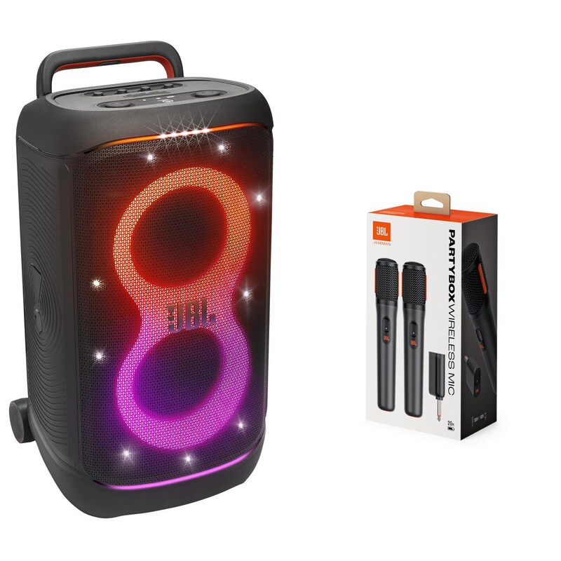 integrierter günstig Kaufen-JBL PartyBox 520 mit 2 Mikrofonen. JBL PartyBox 520 mit 2 Mikrofonen <![CDATA[• Portabler Bluetooth-Lautsprecher, Teleskopgriff und robuste Rollen • Individuell anpassbare Lighteffekte, zwei XLR-Eingänge • Integrierter wechselbarer Li-Ion-Akku mit bis zu 
