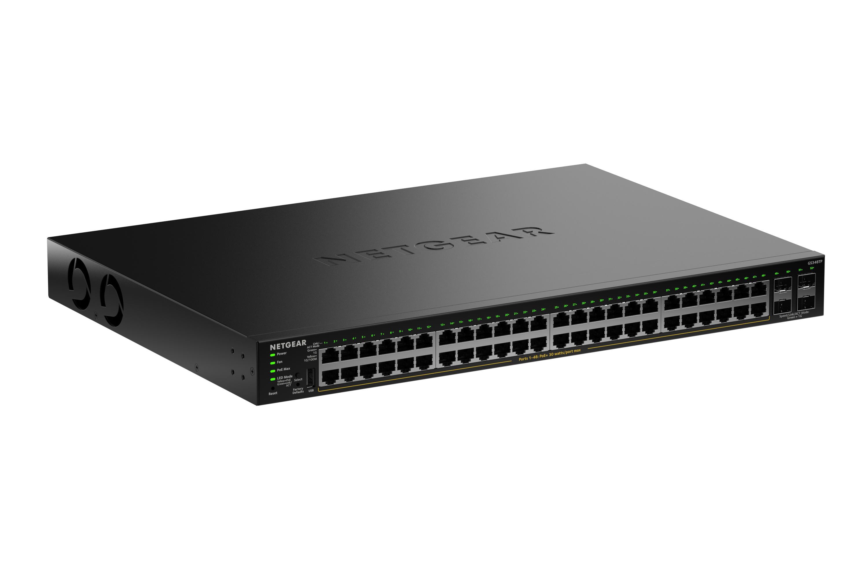 Image of NETGEAR GS348TP2 - Switch, 52-Port, Gigabit Ethernet, PoE+