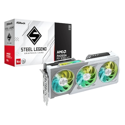 ASRock  Radeon RX 9060 XT Steel Legend OC Grafikkarte 16GB GDDR6 1x HDMI 2x DP | 04711581490857