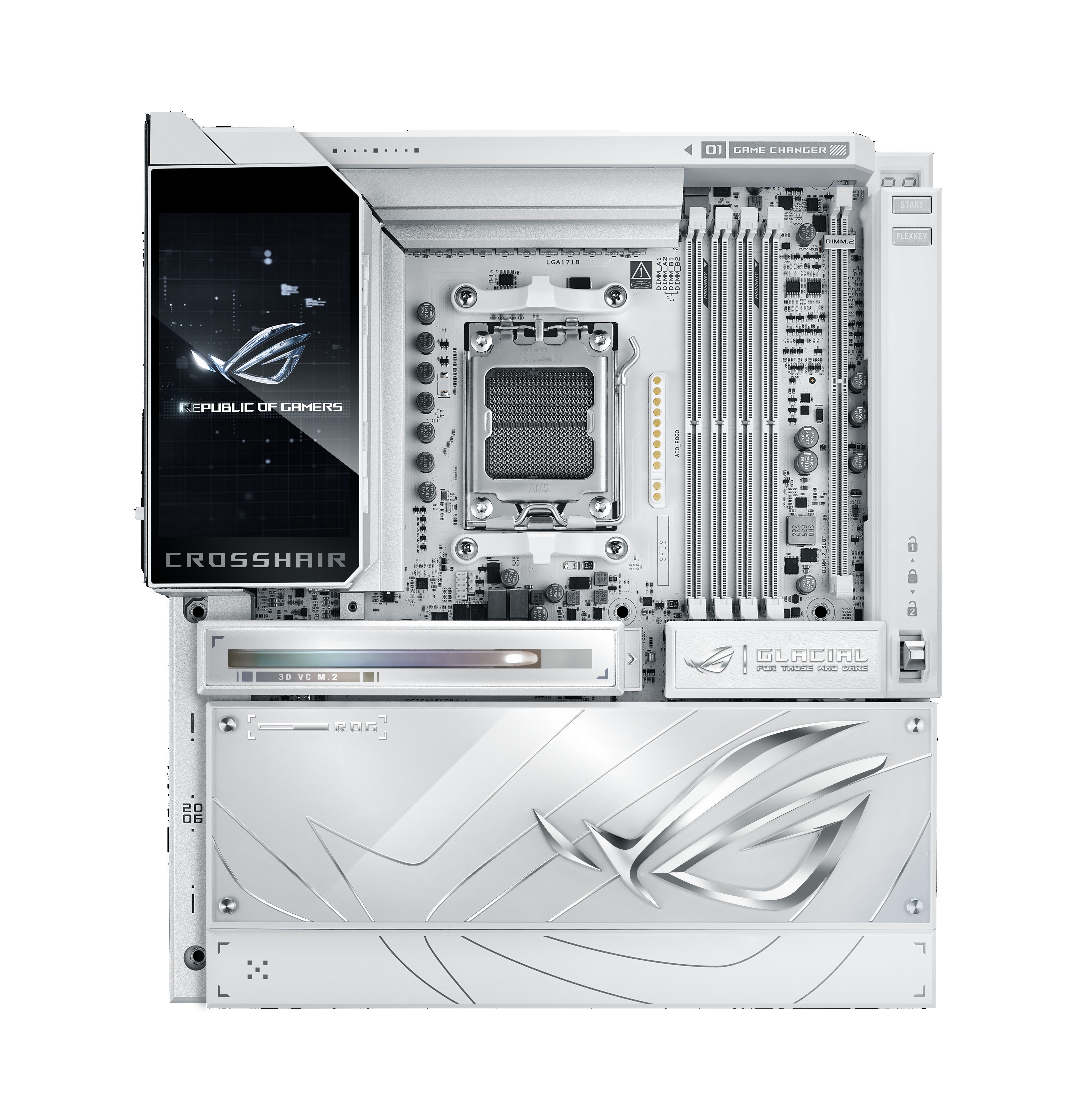 ASUS ROG CROSSHAIR X870E GLACIAL WIFI7 ATX Mainboard - Sockel AM5