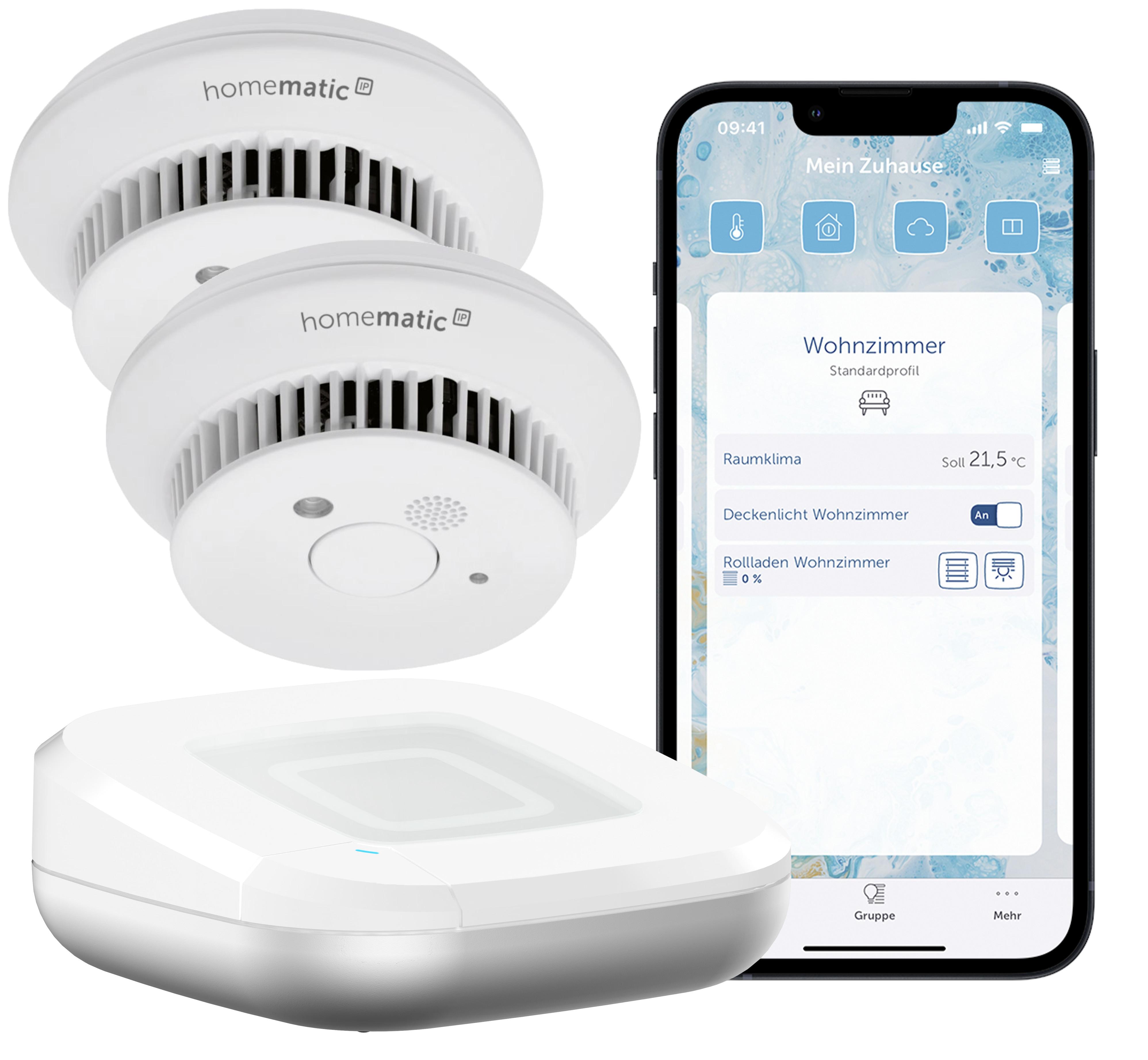 Homematic IP Starter Set • 2x Rauchwarnmelder • Access Point 2