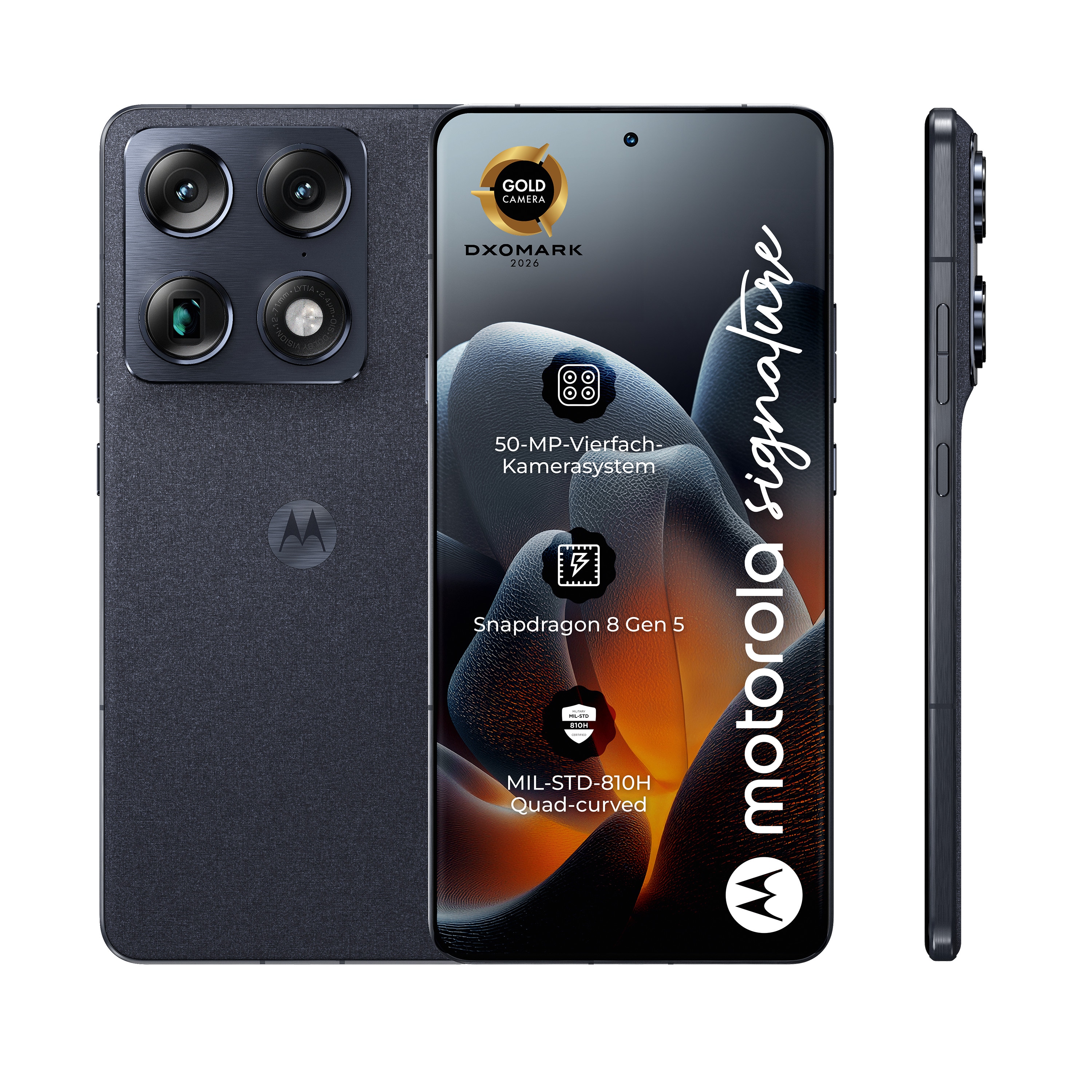 Motorola Signature 5G 16/512GB Android 16 Smartphone Carbon