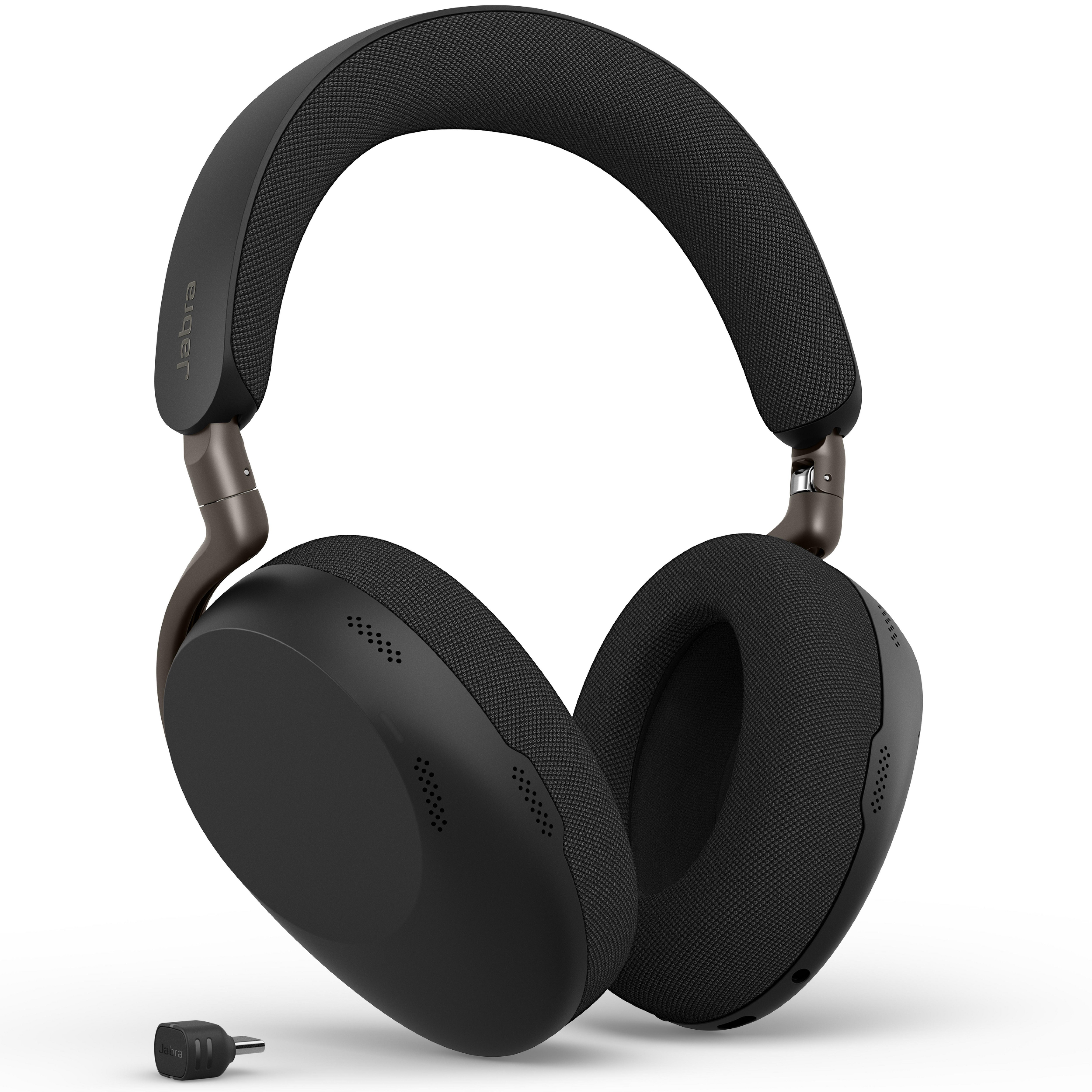 Jabra Evolve3 85 UC Schwarz Kabelloses Bluetooth-Headset inkl. USB-C Dongle und kabellosem Ladepad, ANC (Aktive Geräuchunterdrückung)