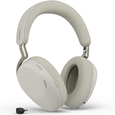 Jabra Evolve3 85 UC Warmes Grau Kabelloses Bluetooth-Headset inkl. USB-C Dongle, ANC (Aktive Geräuchunterdrückung)
