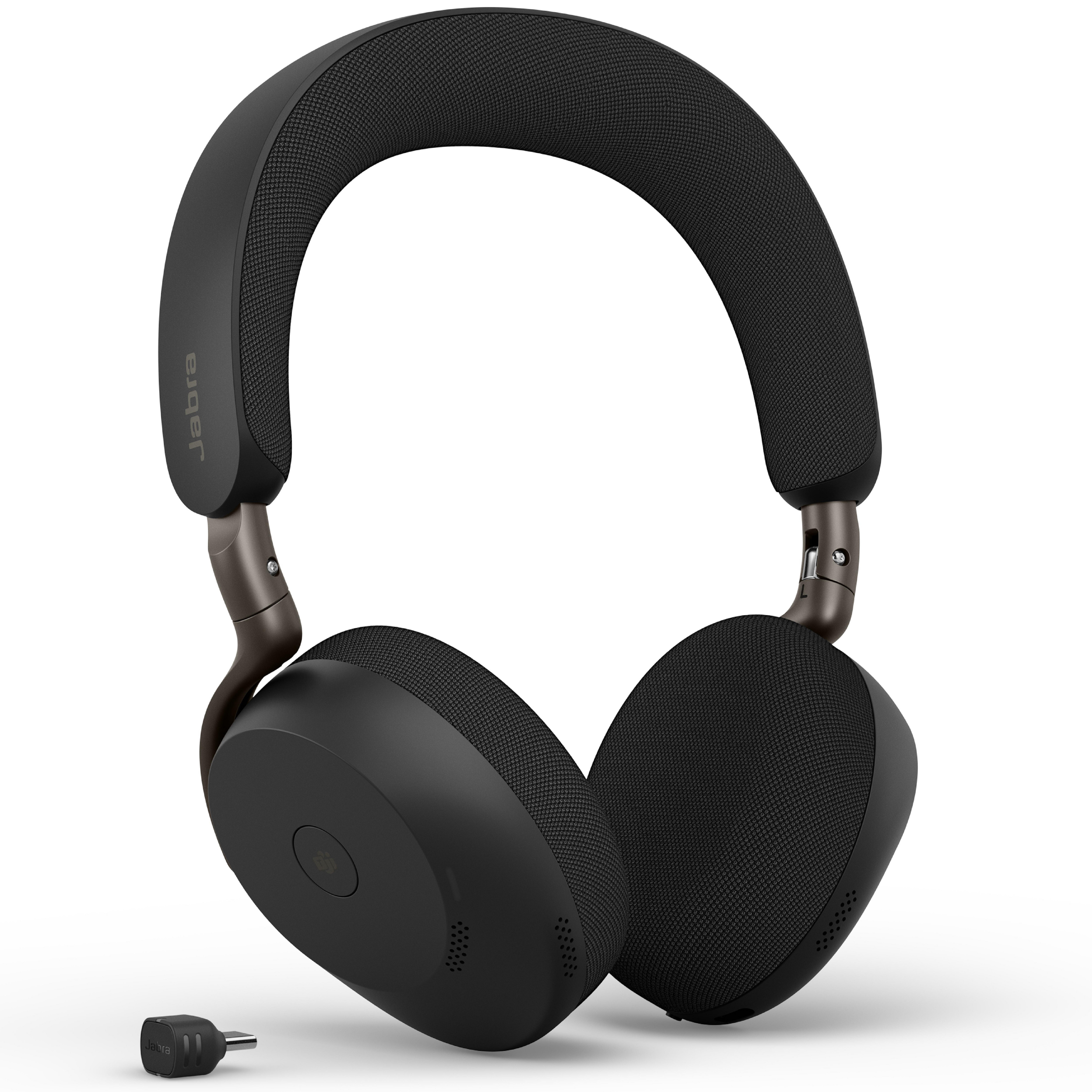 Jabra Evolve3 75 MS Schwarz Kabelloses Bluetooth-Headset inkl. USB-C Dongle, ANC (Aktive Geräuchunterdrückung)