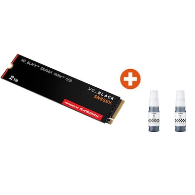 WD_Black  SN850X NVMe SSD 2 TB M.2 2280 PCIe 4.0 + 2x Canon GI-55BK Druckerpatrone Schwarz 6292C001AA | 00718037891408