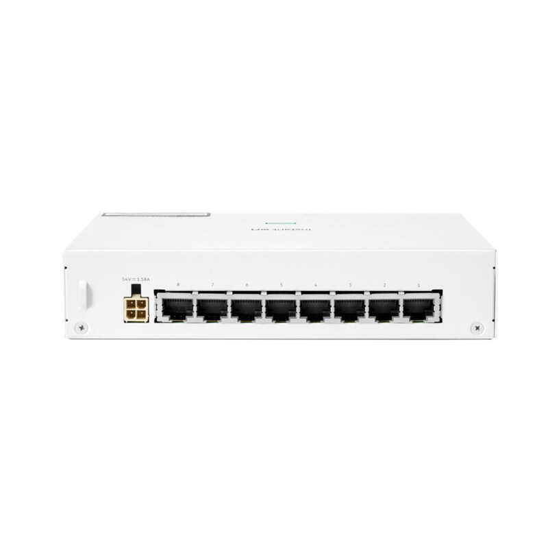 HPE Aruba Instant On 1430 8G PoE Switch - 8x 1GbE RJ-45 Ports - Unmanaged L2 Switch - 64W PoE Budget - Lüfterloses Design