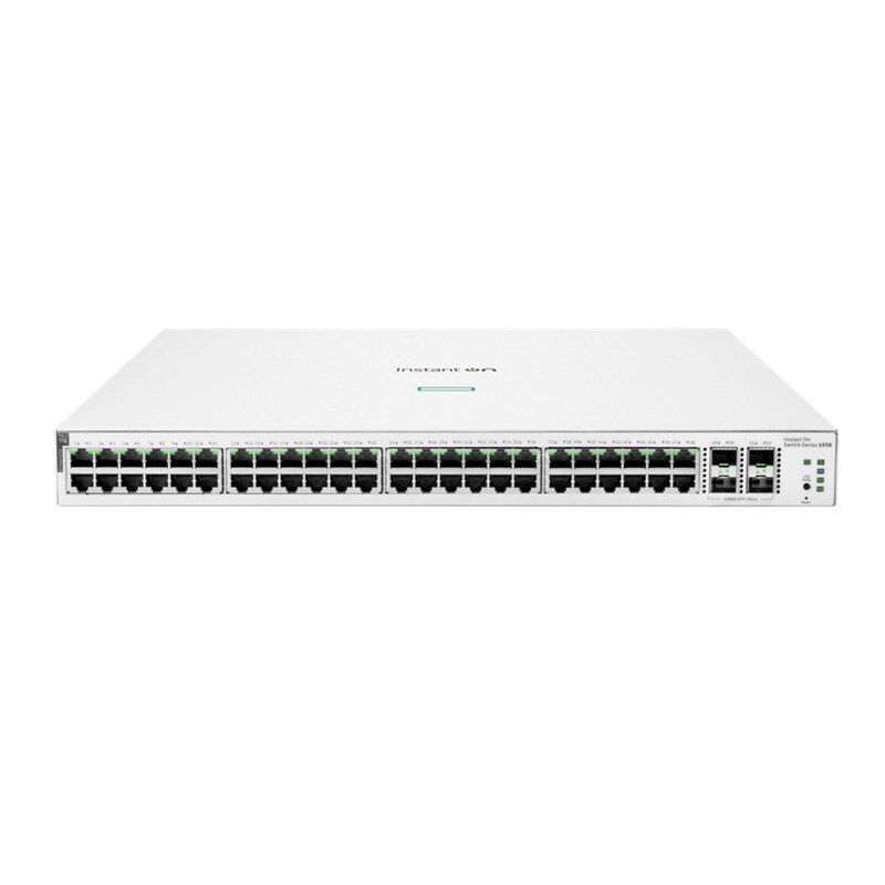 SFP günstig Kaufen-HPE Instant On 1930 48p Gigabit 4p SFP+ Switch. HPE Instant On 1930 48p Gigabit 4p SFP+ Switch <![CDATA[• Smart Managed Switch • 48 RJ45-Ports (48x GB-LAN) • Zusätzliche Ports: 4x SFP+ • Kühlung: passiv, Rack-Kompatibel (1HE), inkl. Montage-Winkel]]>. 