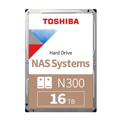 Toshiba  N300 HDWG51GUZSVA 16TB 512MB 7.200rpm 3,5 Zoll SATA 6 Gbit/s Bulk | 04260557512906