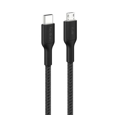 Belkin  Boost Charge Pro USB-C auf Micro-USB-Kabel 1m schwarz | 00745883915378