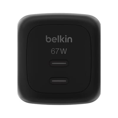 Belkin Dual USB-C Ladegerät Power Delivery und PPS (67 W) schwarz