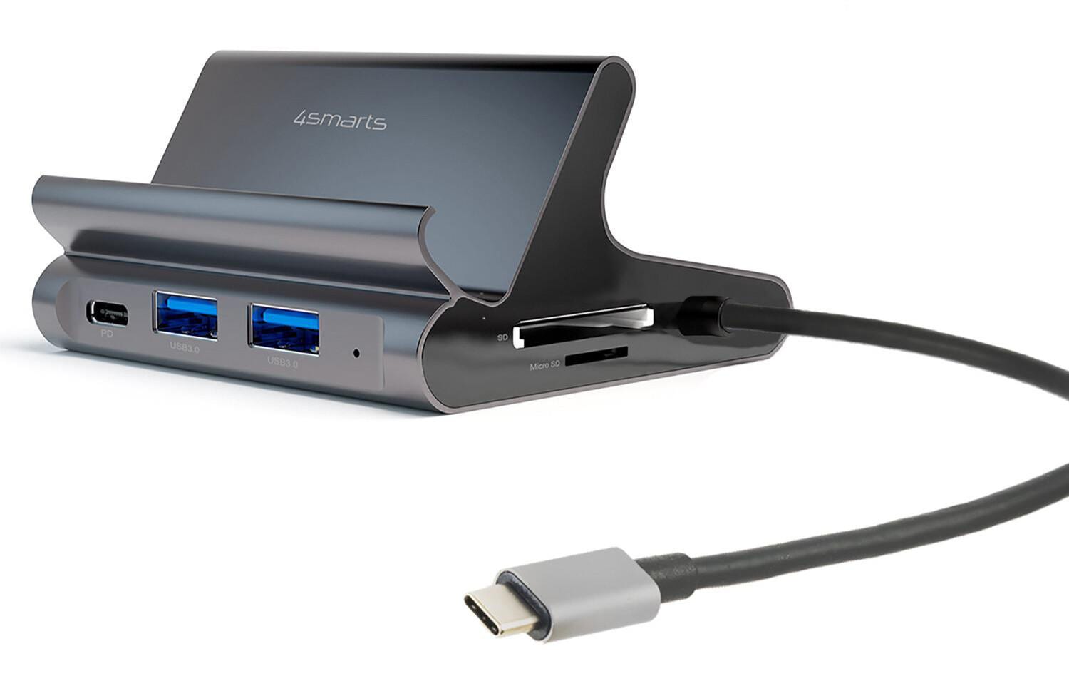 4smarts 7in1 Hub Universal Tablet und Phone Stand plus DeX-Modus grau