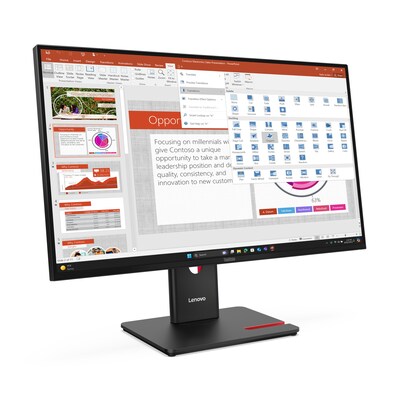 Lenovo  ThinkVision T27-40 68,6 cm (27″) FHD IPS LED 16:9 120 Hz Monitor HDMI DP VGA | 00198155815652