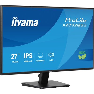 Iiyama  ProLite X2792QSU-B1 27″ QHD IPS Green Choice 16:9 120 Hz Monitor | 04948570126170