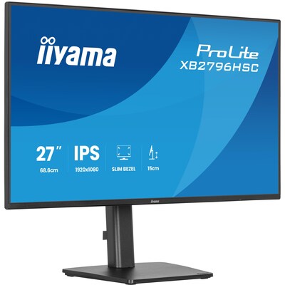 Iiyama  ProLite XB2796HSC-B1 27″ FHD IPS 16:9 144 Hz USB-C 65WPD Monitor | 04948570126989
