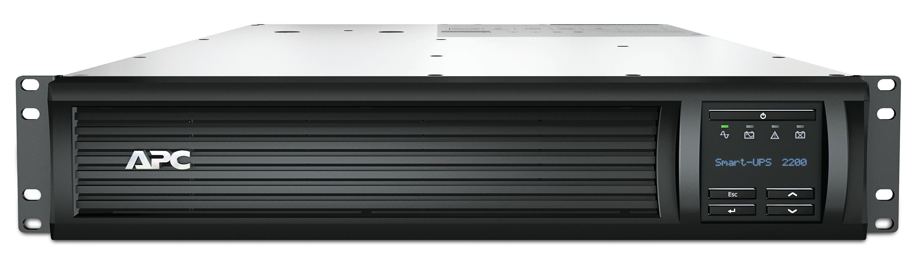 APC Smart UPS SMT2200RMI2UNC, 2200VA, Rack, 2x C19, 8x C13, AVR, Display, NMC, Überspannungsschutz