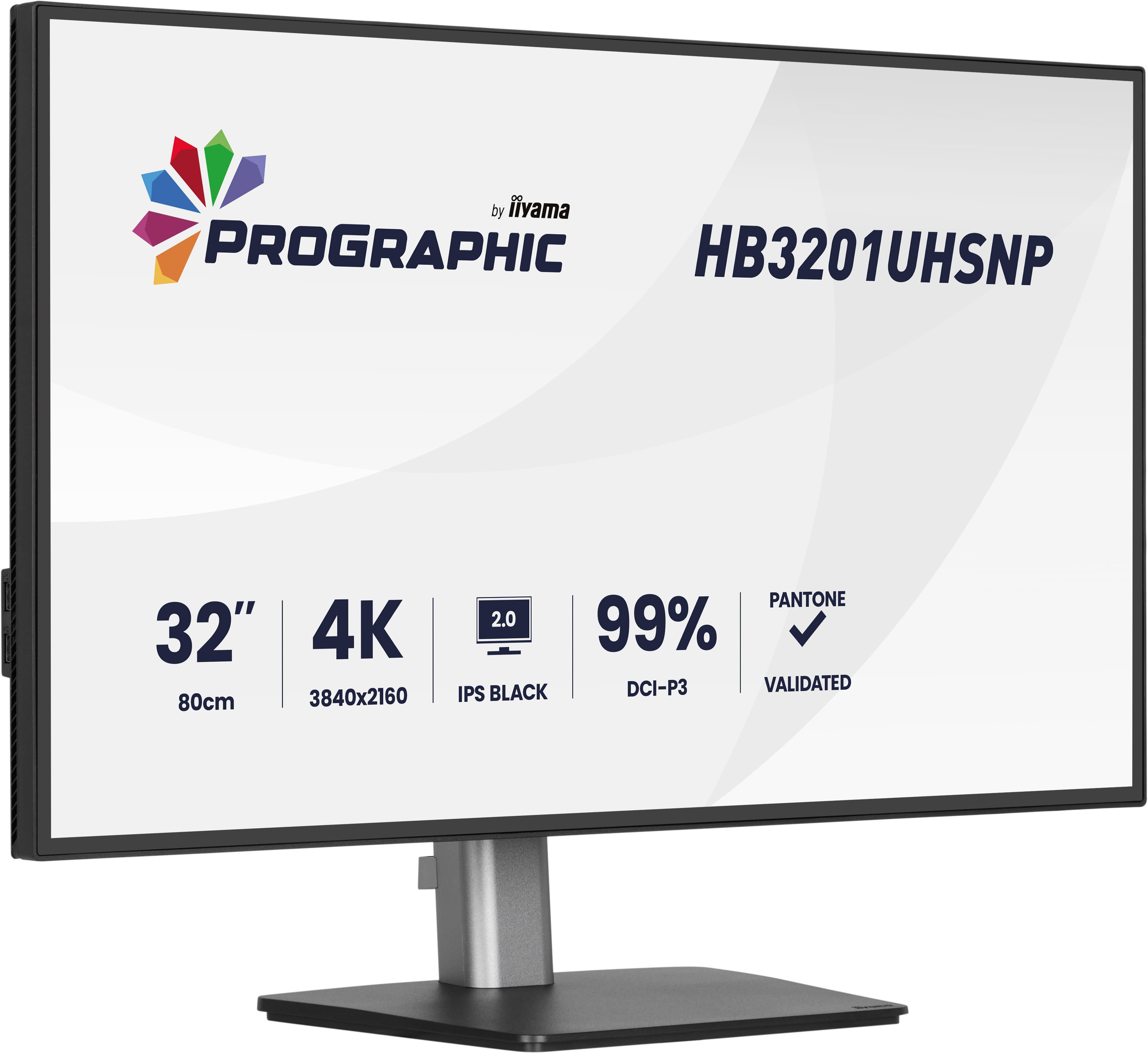 iiyama ProGraphic HB3201UHSNP-B1 31.5 Zoll 4K (UHD) IPS Black Panel 16:9 Monitor